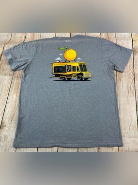 Mens Under Armour Grey T Shirt Orlando Orange Food Truck Size 2XL